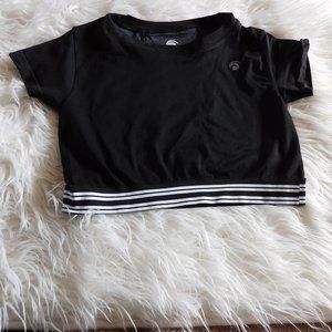 Ocean's Apart Black Workout crop top